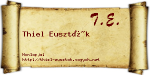 Thiel Euszták névjegykártya